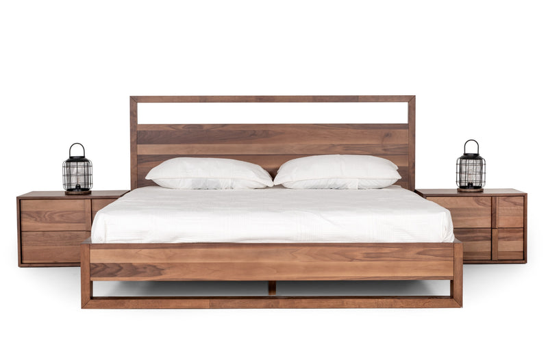 Nova Domus Berlin - Modern Walnut Nightstand