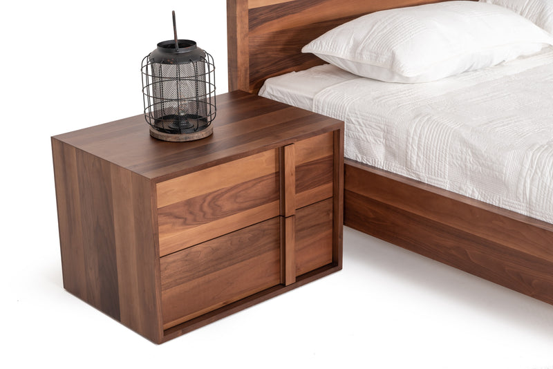 Nova Domus Berlin - Modern Walnut Nightstand