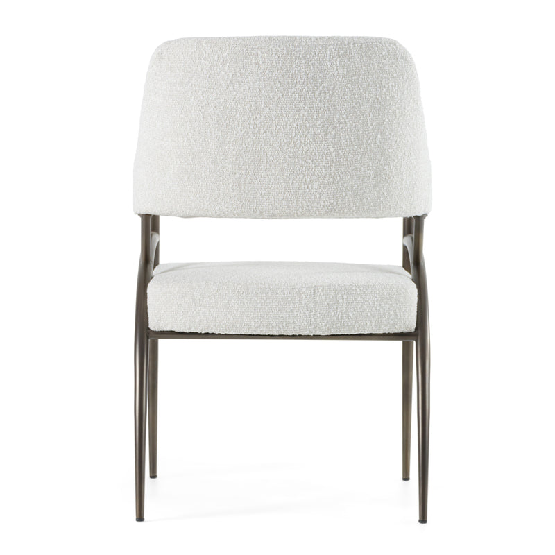 Modrest Betty - Modern Off-White Fabric + Bronze Dining Chair