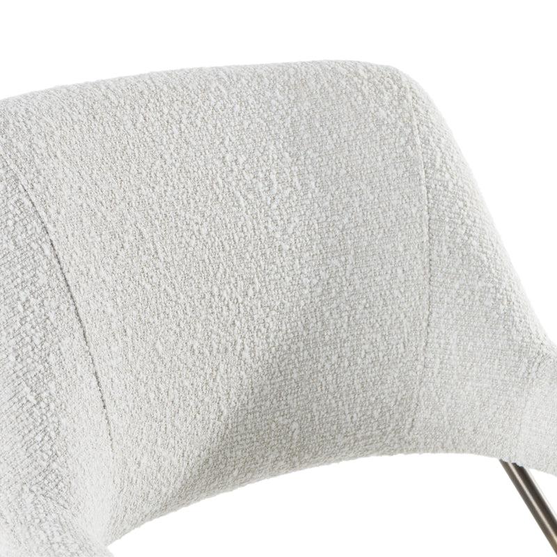 Modrest Betty - Modern Off-White Fabric + Bronze Dining Chair