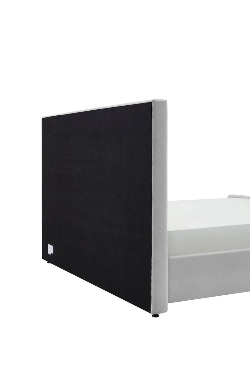 Eastern King Modrest Beverly - Modern Grey Velvet Bed