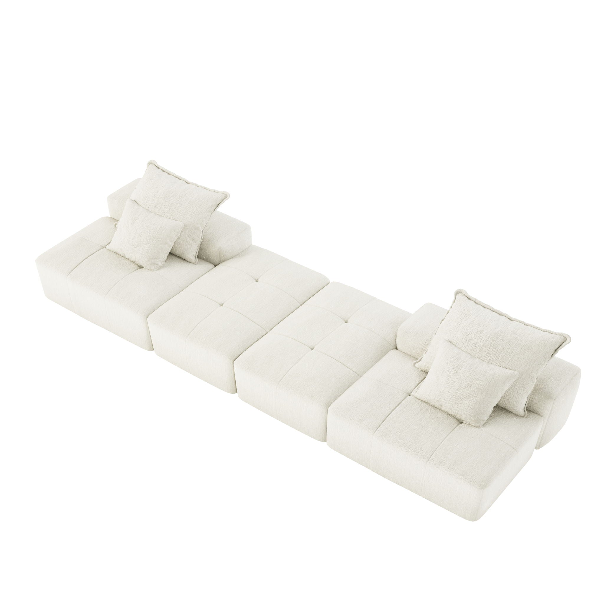 Modern Oversized Diy Combination Modular Sectional Sofa With Pillows