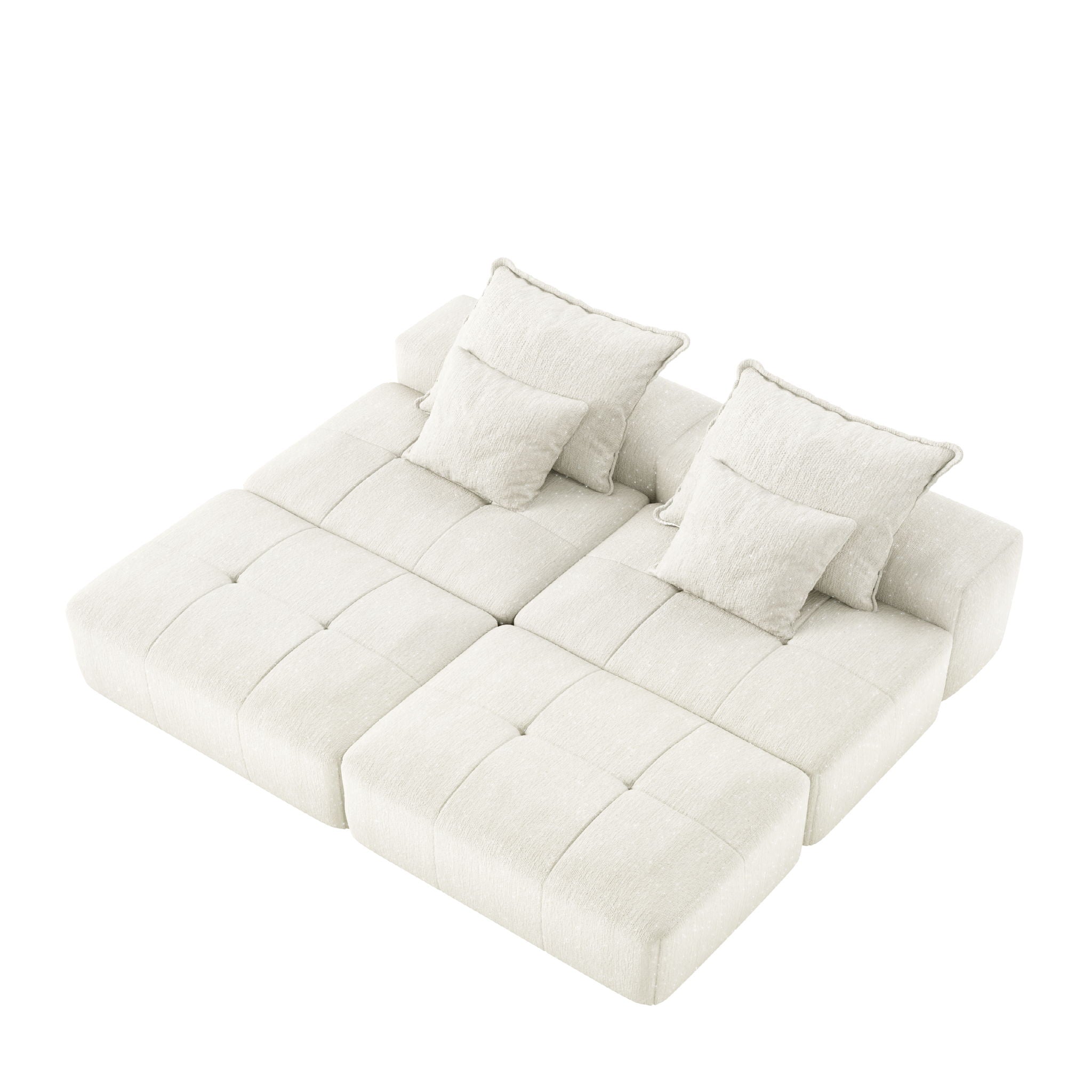 Modern Oversized Diy Combination Modular Sectional Sofa With Pillows