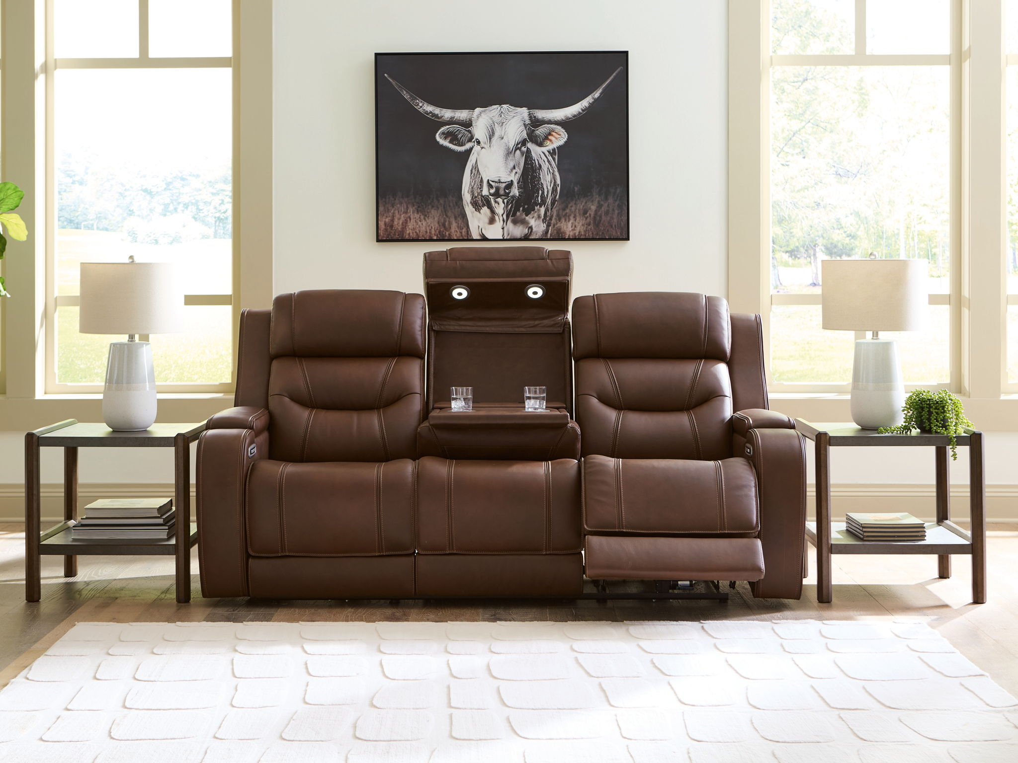 Knightington - Power Reclining Sofa With Audio Seating