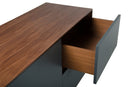 Modrest Weylyn Mid-Century Charcoal Grey & Walnut Buffet