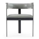 Modrest Boswell - Modern Grey Faux Leather + Black Dining Chair
