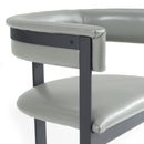 Modrest Boswell - Modern Grey Faux Leather + Black Dining Chair
