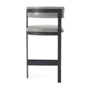 Modrest Boswell - Modern Grey Faux Leather + Black Counter Chair