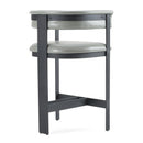 Modrest Boswell - Modern Grey Faux Leather + Black Counter Chair