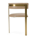 Modrest Boswell - Modern Brown Faux Leather + Gold Dining Chair