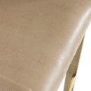 Modrest Boswell - Modern Brown Faux Leather + Gold Barstool