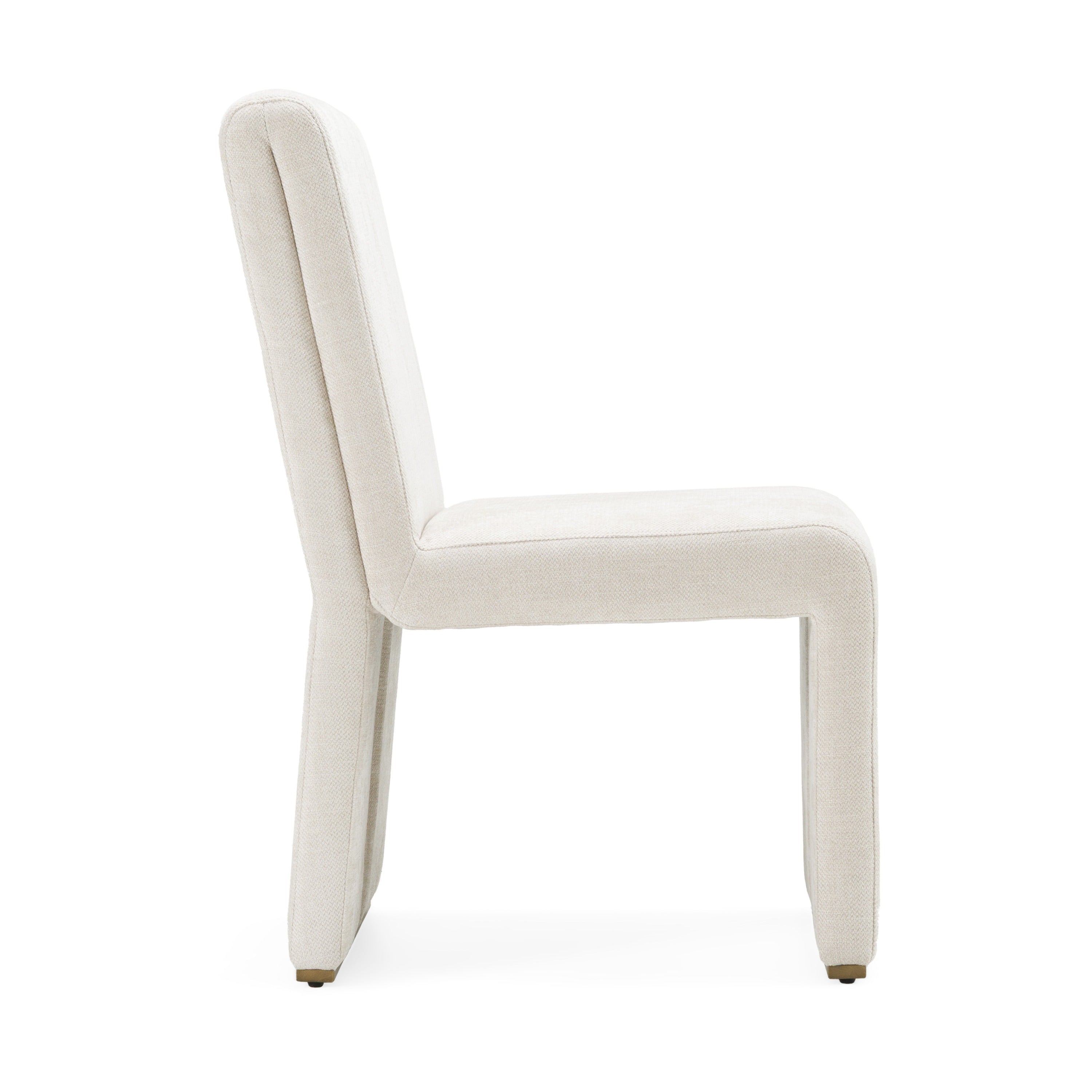 Modrest Bounty - Modern Beige Fabric + Antique Brass Dining Chair (Set of 2)