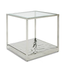 Modrest Braxton - Contemporary Clear Wave Glass End Table