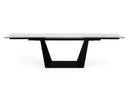Modrest Bronwin - Modern Black Glass Extendable Dining Table