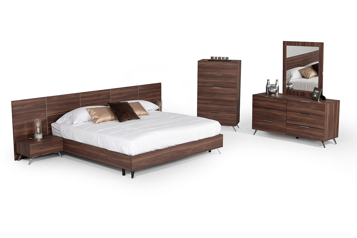 Nova Domus Brooklyn - Italian Modern Walnut Bed