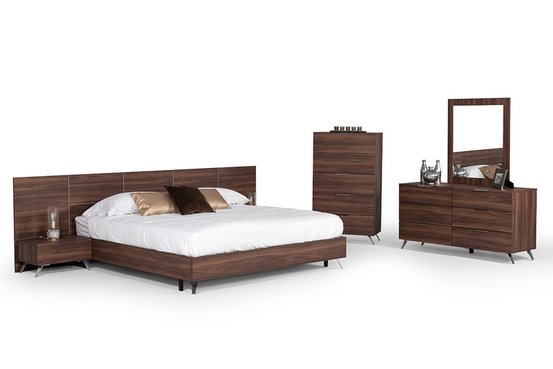 Nova Domus Brooklyn - Italian Modern Walnut Bed