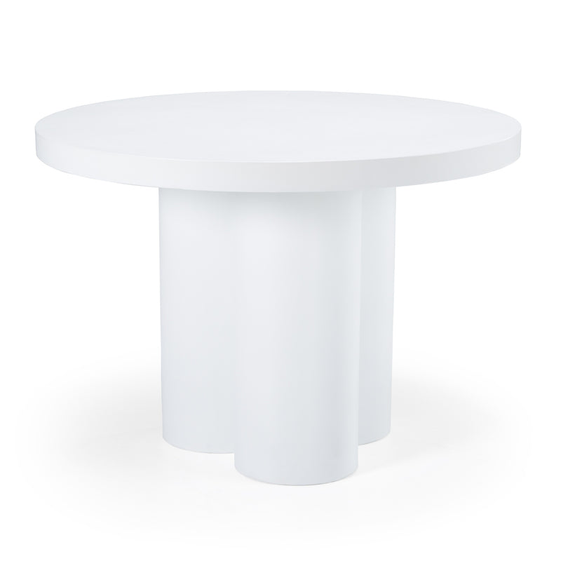 Modrest Bruni - Modern White Concrete Round Dining Table
