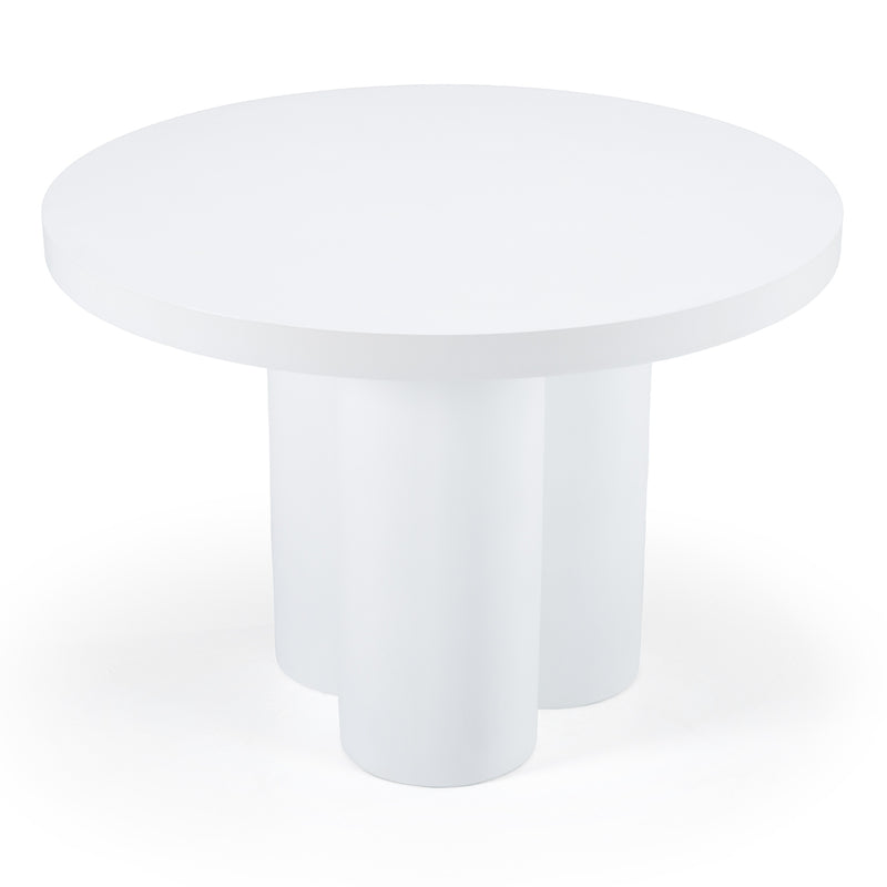 Modrest Bruni - Modern White Concrete Round Dining Table