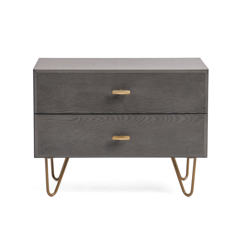Modrest Bryan - Modern Grey Nightstand