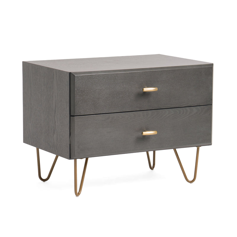 Modrest Bryan - Modern Grey Nightstand