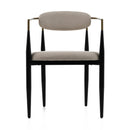 Modrest Buchtel - Mid-Century Modern Beige + Gold Arm + Black Dining Chair
