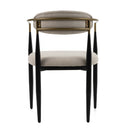Modrest Buchtel - Mid-Century Modern Beige + Gold Arm + Black Dining Chair