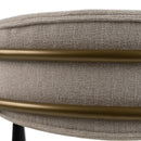 Modrest Buchtel - Mid-Century Modern Beige + Gold Arm + Black Dining Chair