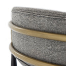 Modrest Buchtel - Mid-Century Modern Medium Grey + Gold Arm + Black Dining Chair