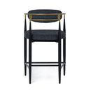 Modrest Buchtel - Mid-Century Modern Dark Grey + Gold Arm + Black Counter Chair
