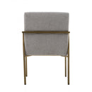 Modrest Burnham - Modern Light Grey & Brass Arm Dining Chair