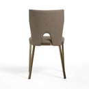 Modrest Burton - Modern Beige & Brass Dining Chair Set of 2