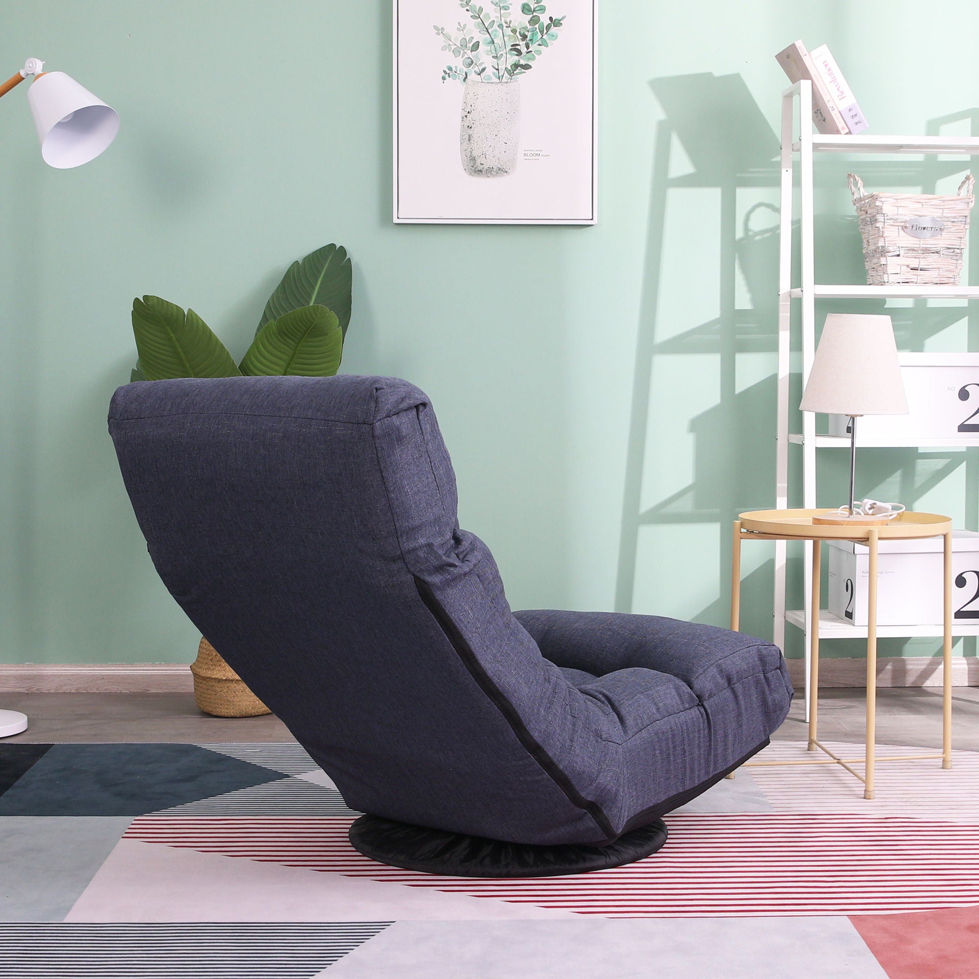 Adjustable Japanese Reclining Floor Chair Sofa With Metal Frame For Living Room