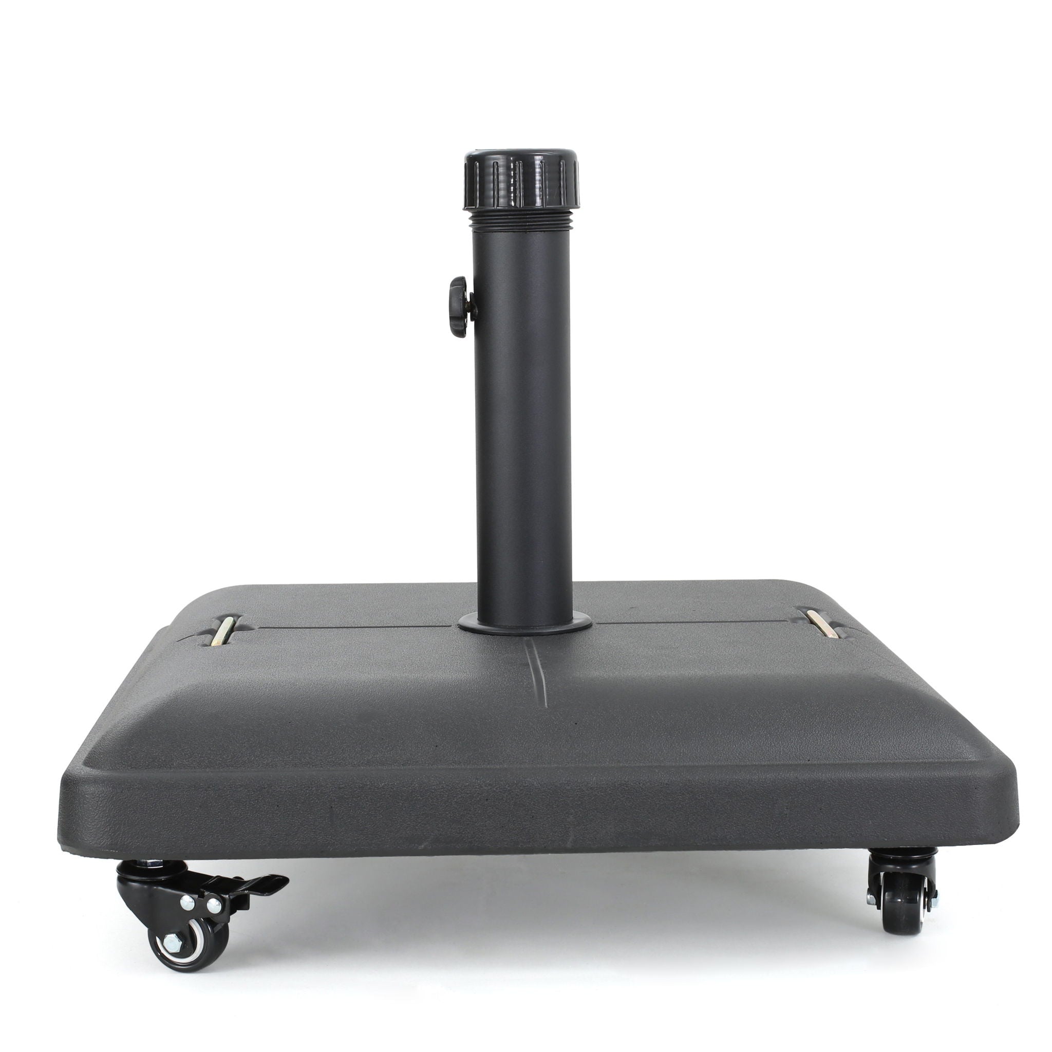 Wheelie - Stylish Square Umbrella Base With Stainless Steel Pole Handle