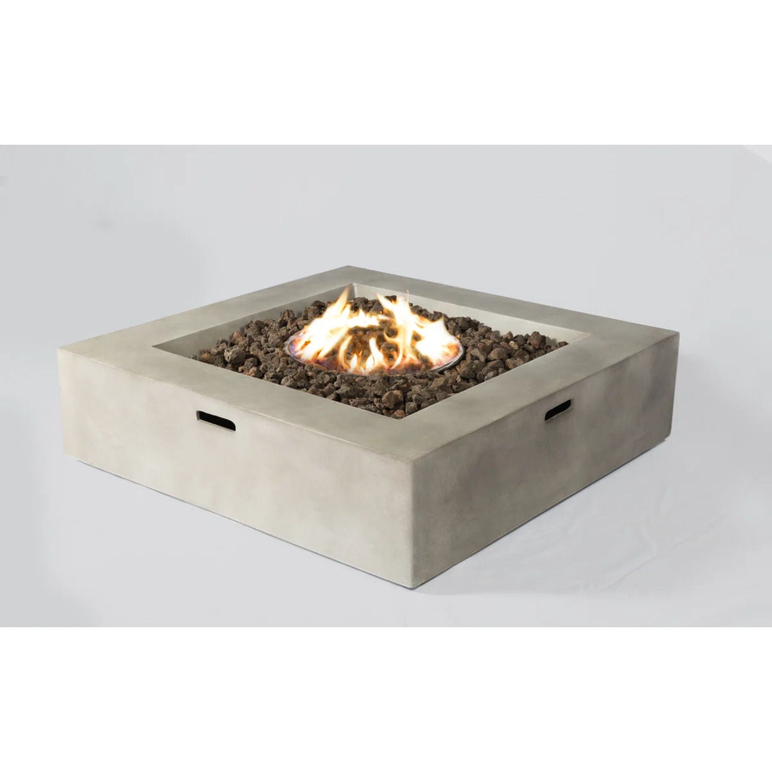 Contemporary Patio Seating Set With Fire Pit