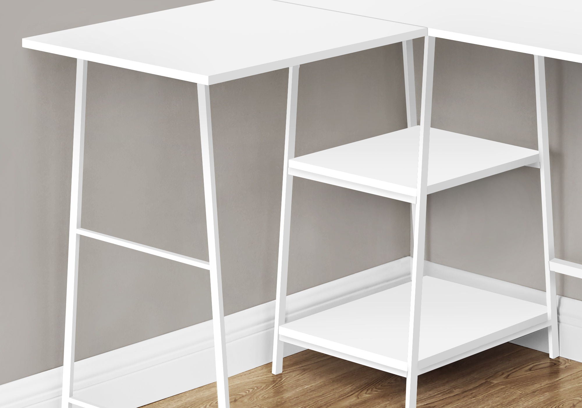 Computer Desk, Home Office, Corner, Storage Shelves, L Shape, Work, Laptop, Contemporary, Modern - Base