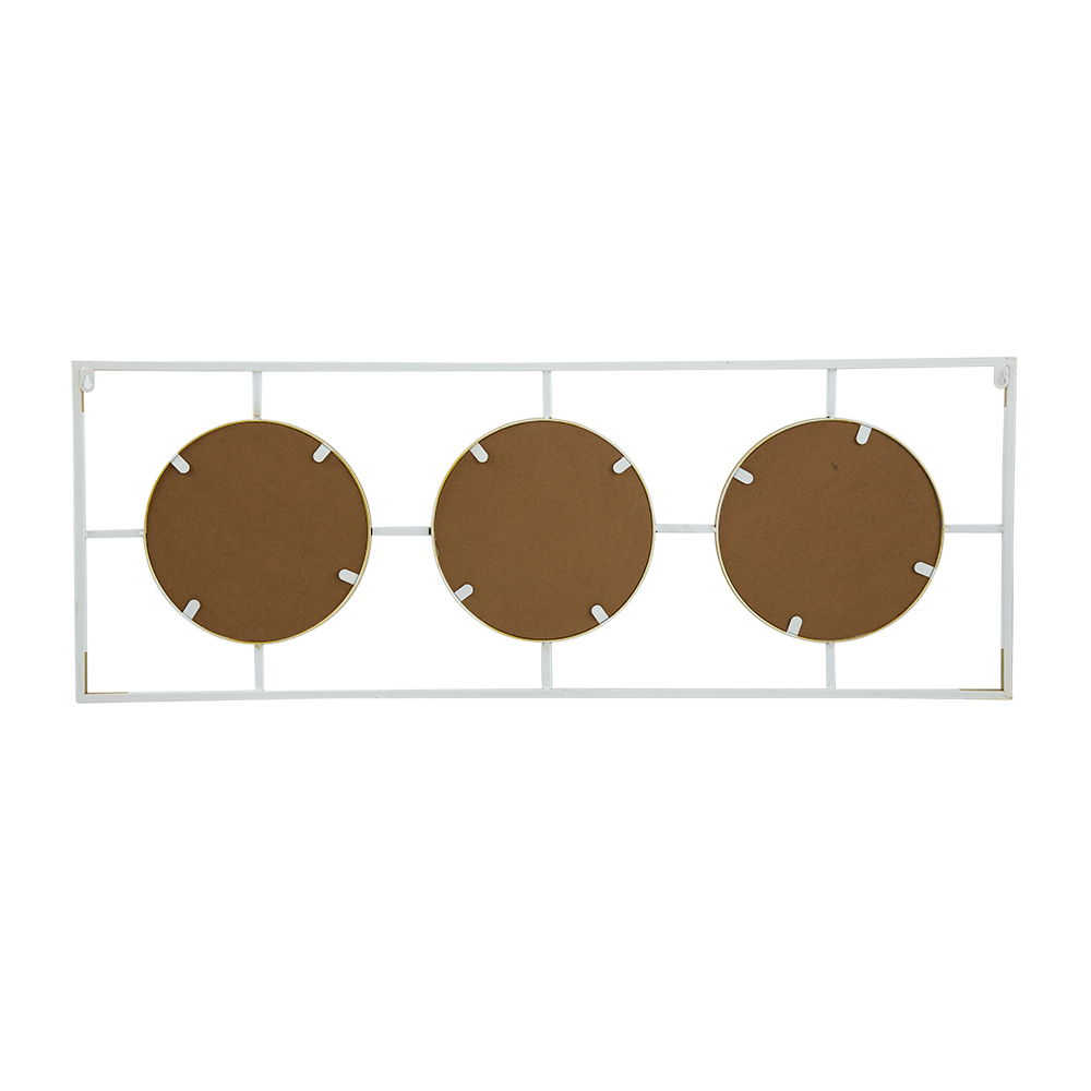 3 Mirror Piece Wall Mirror InRectangular Frame, Home Wall Decor For Bedroom Living Room