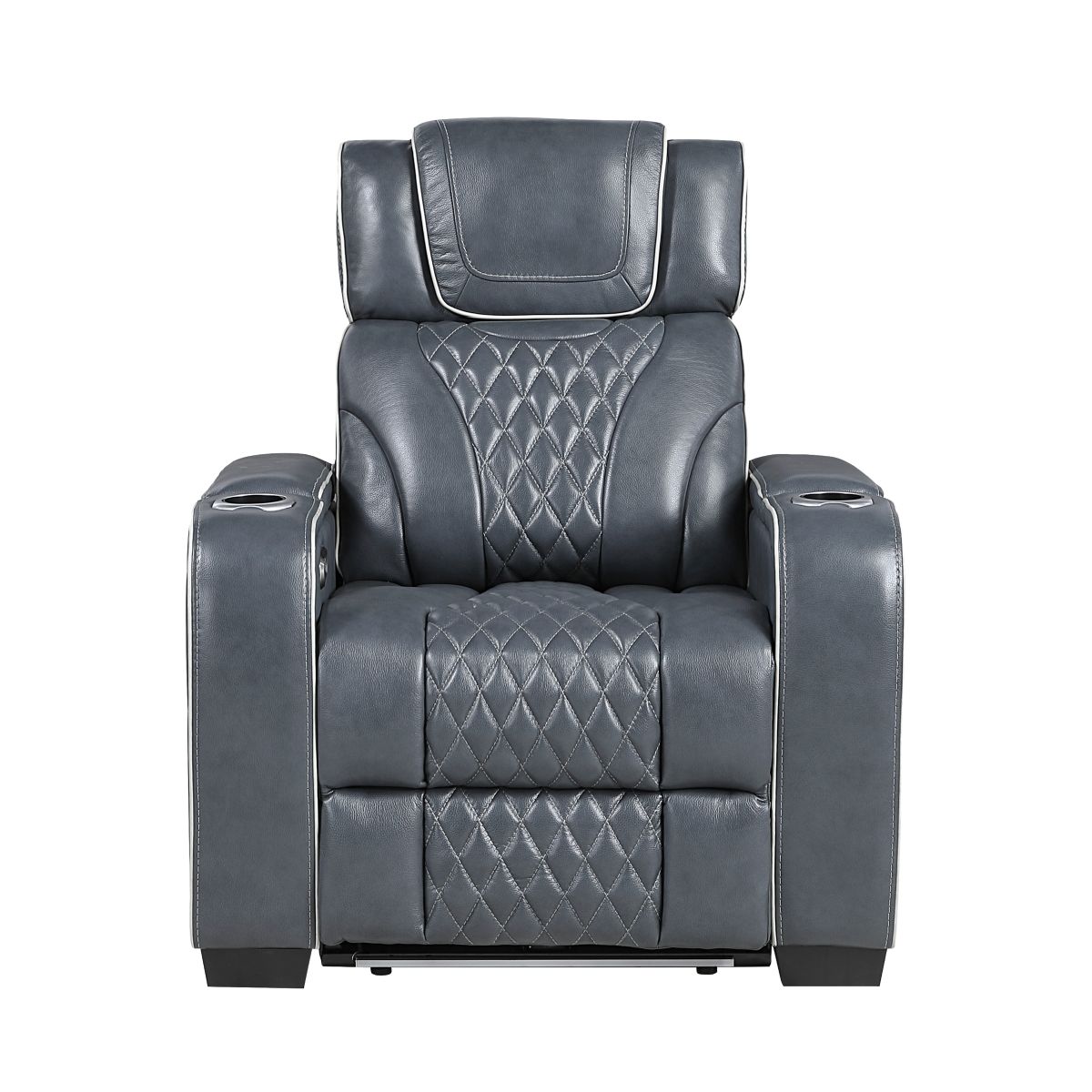 Apex - Power Reclining Chair With Power Headrest, Storage Arms With Cup Holders, Air Massage And Heat, LED Lighting And Charging Ports