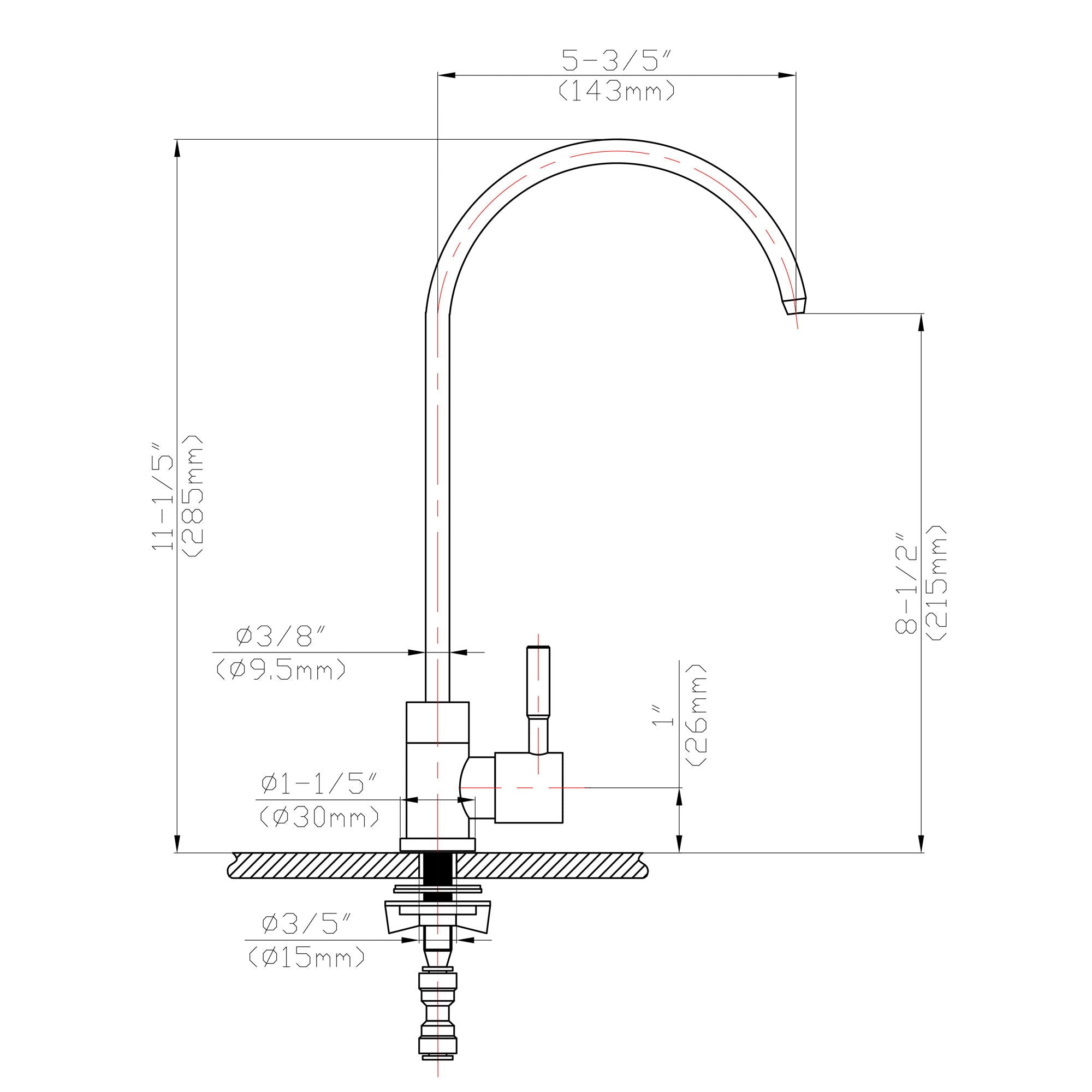Modern Design, Lead Free Drinking Water Faucet - Brushed Nickel