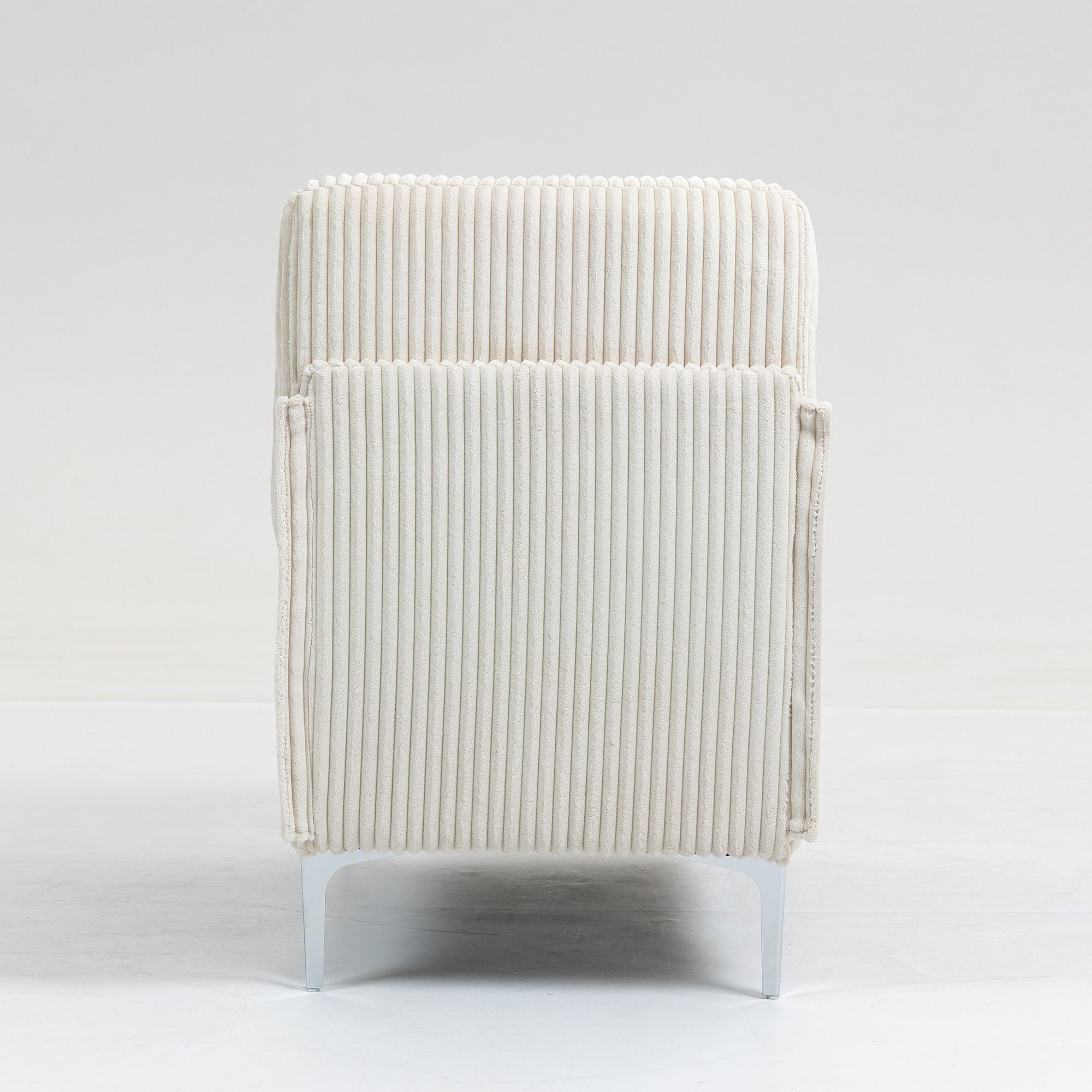 Single Couch Modular Armless Accent Chair With Back Cushion