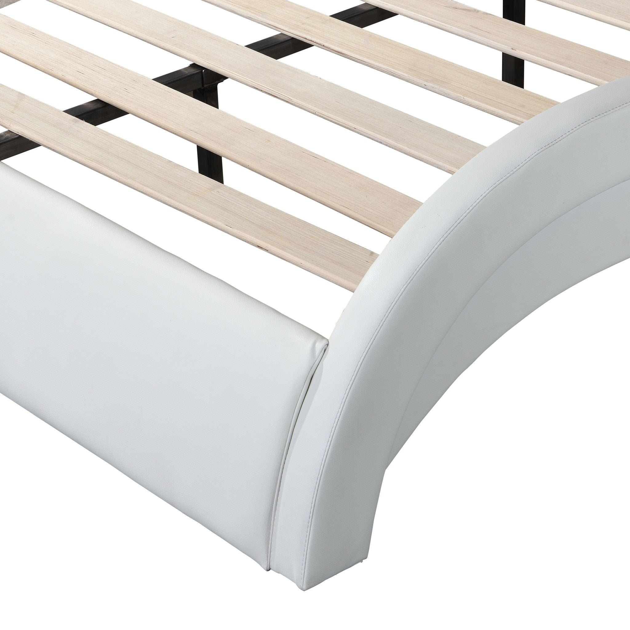 Platform Bed Frame With LED Lighting, tooth Music, Vibration Massage