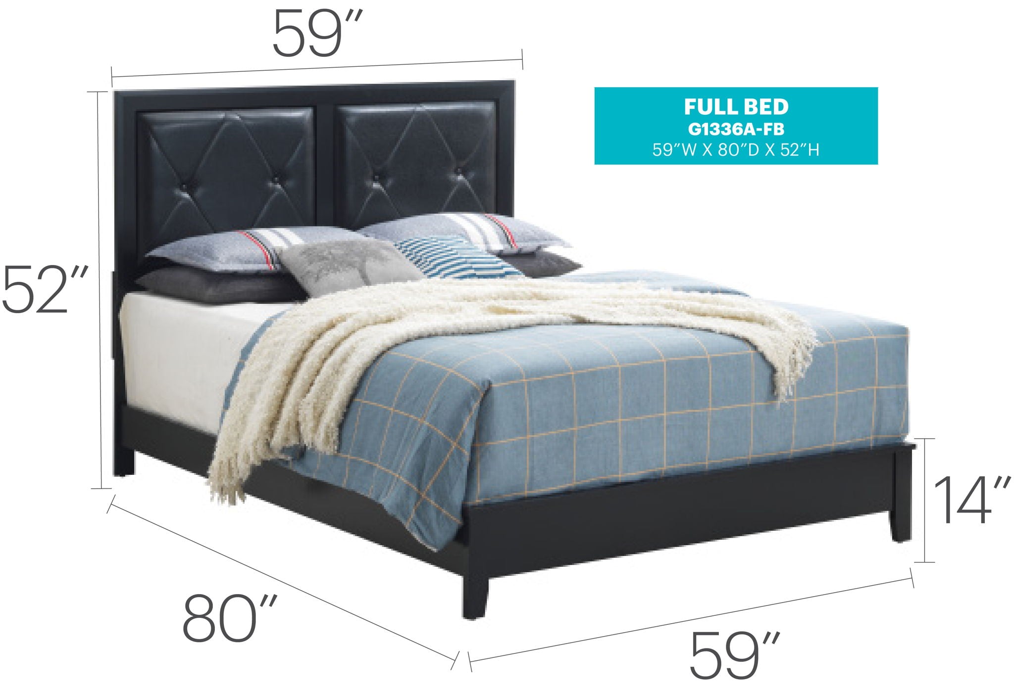 Padded Headboard Bed