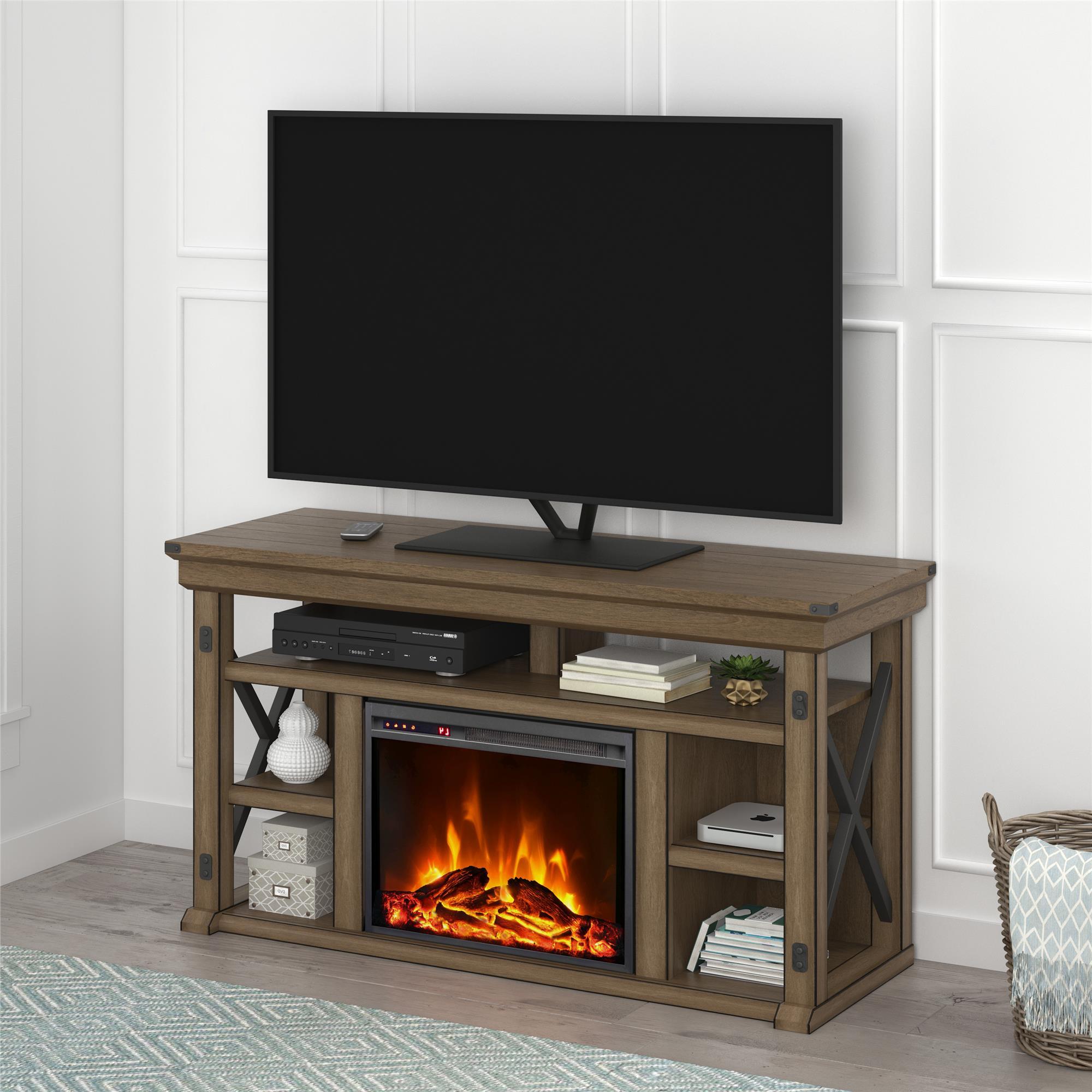 Wildwood - Fireplace TV Stand - Gray