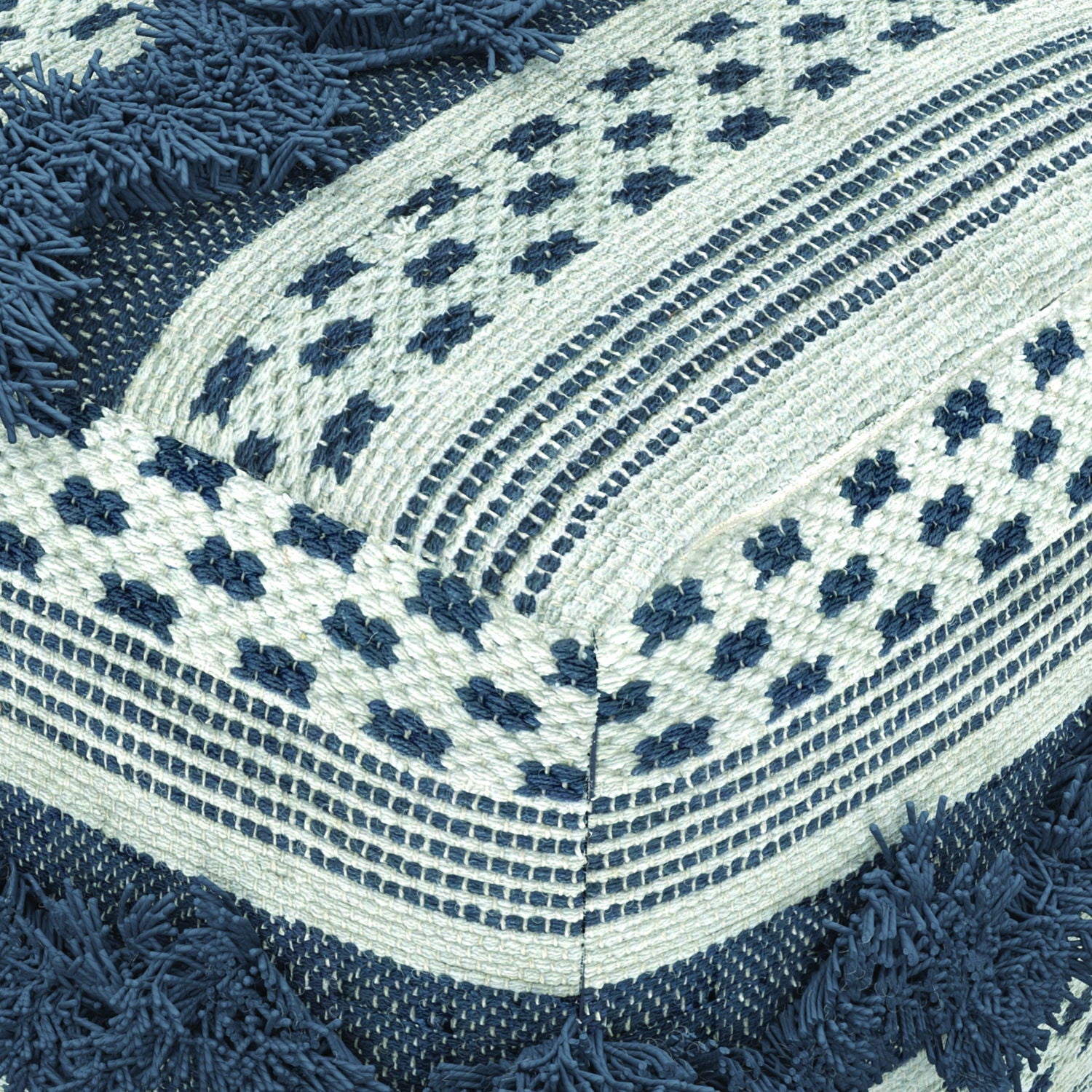 Bowden - Square Pouf Ottoman - Gray