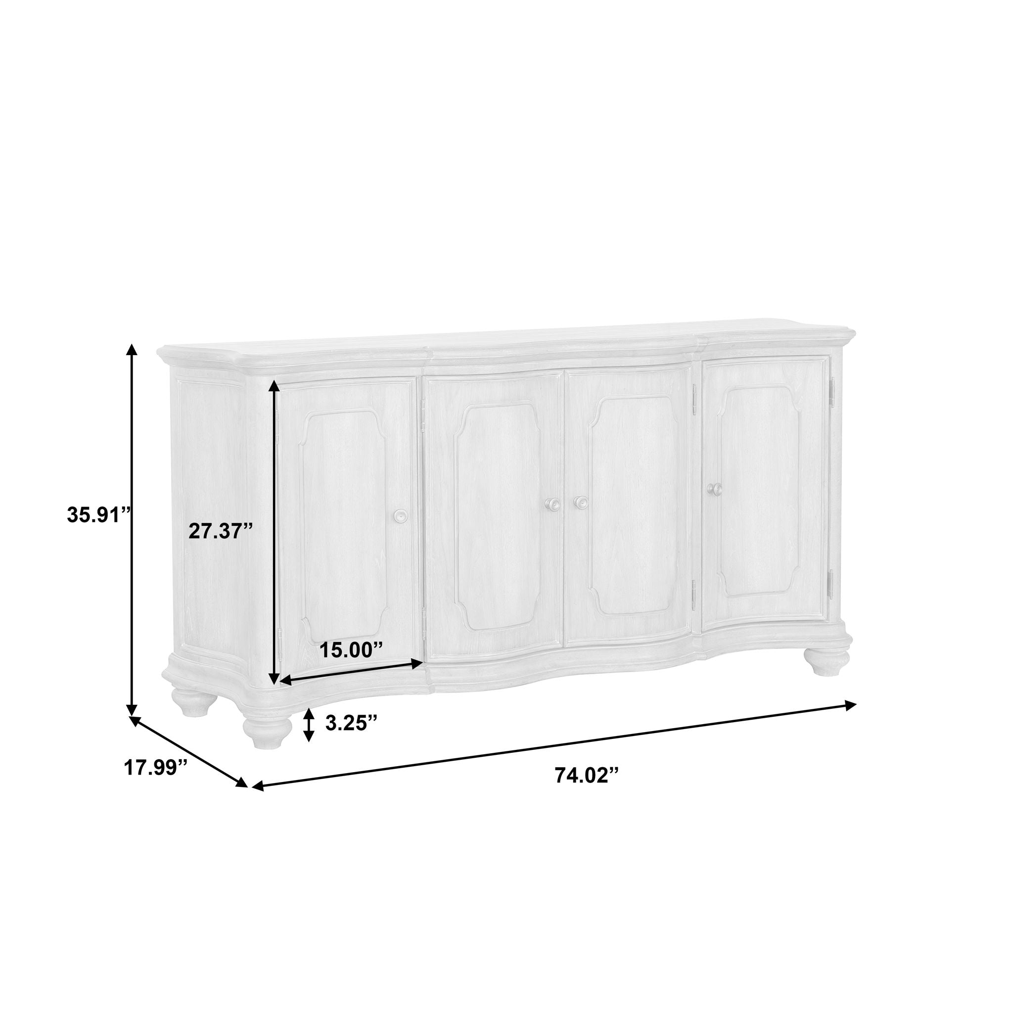 Weston Hills - 4 Door Buffet - Natural