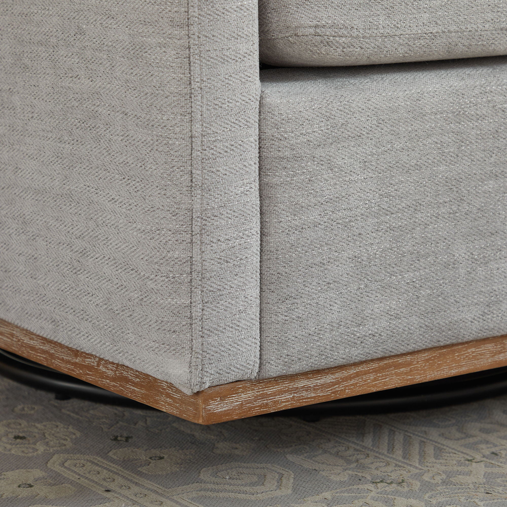 Square Upholstered Swivel Accent Chair