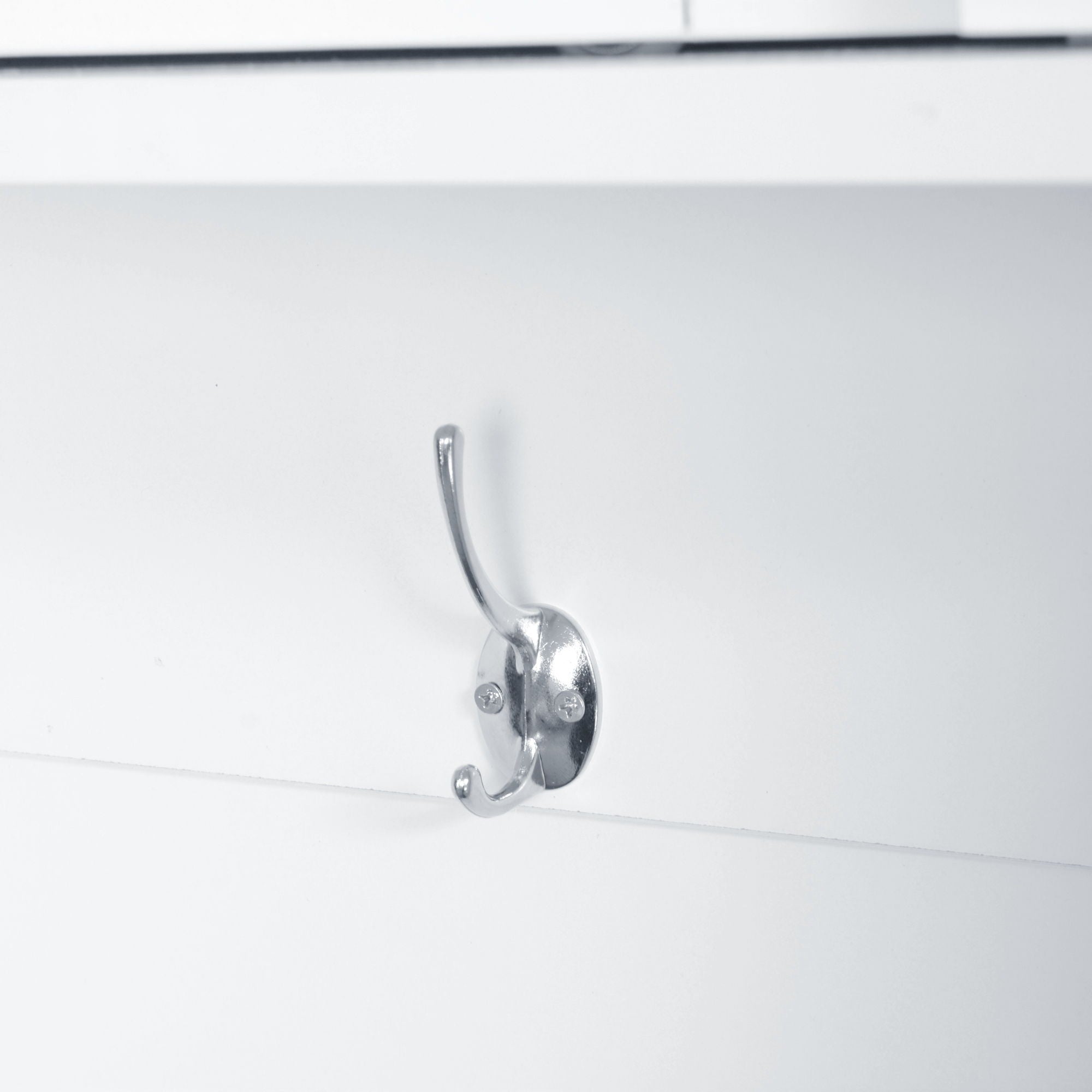 Modern Wide Hall Tree With Coat Rack, 3 Shelves And Drawers, 3 Sturdy Hooks