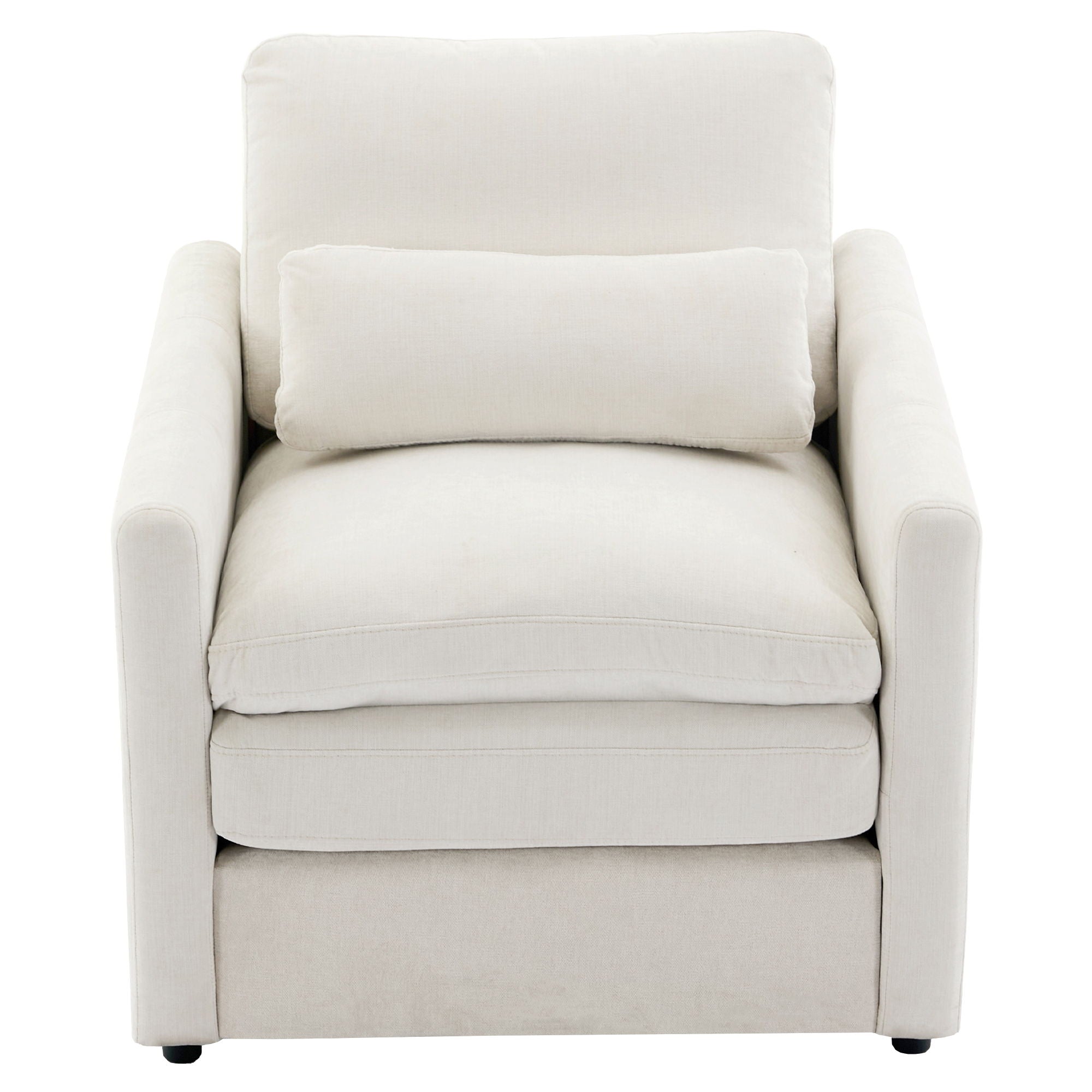 Cozy Upholstered Cushion Armchair For Living Room