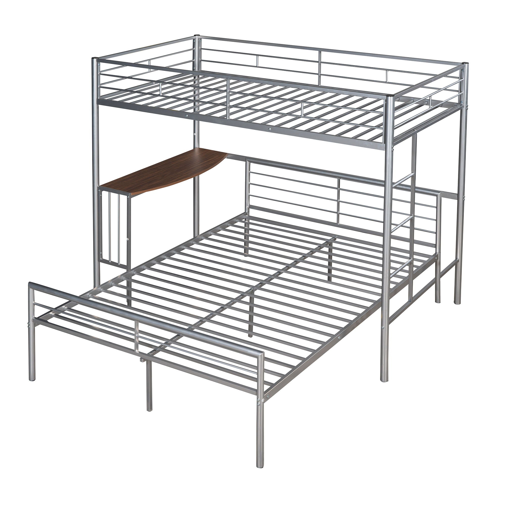 Bunk Bed With Desk, Ladder And Quality Slats For Bedroom