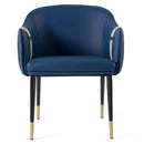Modrest Calderon - Blue & Beige Vegan Leather Dining Chair