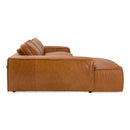 Modrest Cambria - Modern LAF Cognac Leather Sectional Sofa
